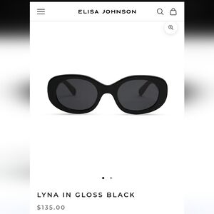 Elisa Johnson Gloss Black Sunglasses